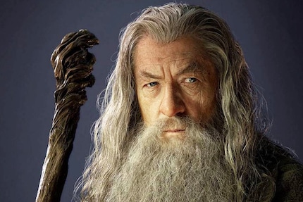 Sir Ian McKellen dans le rôle de Gandalf