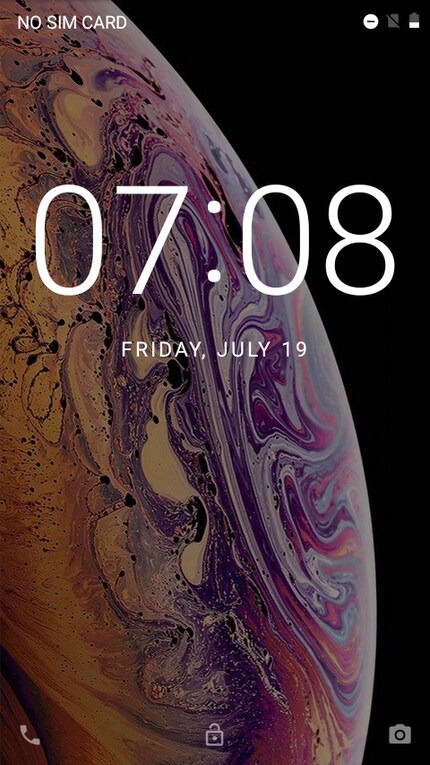 The lock screen...