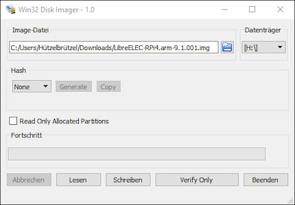 Using an image writing tool, distributions for the craft computer are ready for use in the blink of an eye.