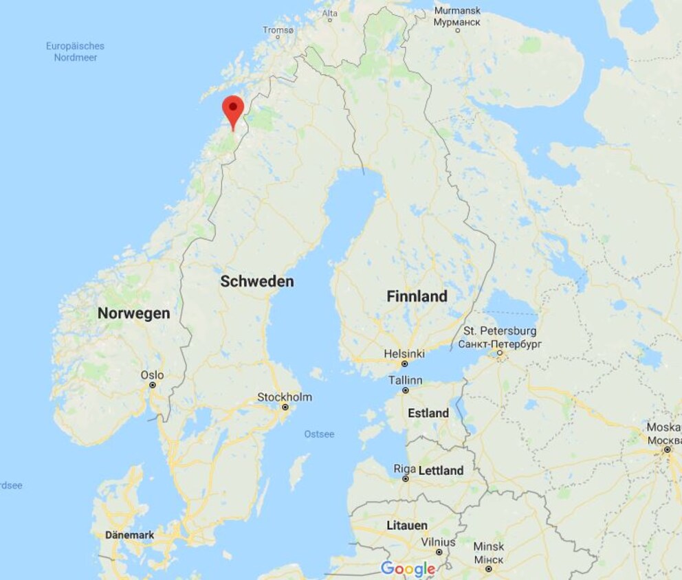 Auf nach Røkland. Quelle: Google Maps