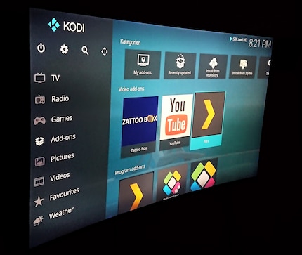 Thanks to add-ons, Kodi doesn't have to do without Plex, YouTube or Zattoo either.