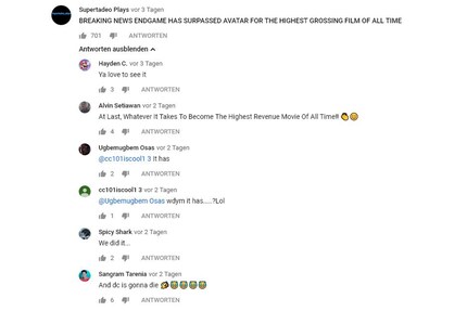 Un des nombreux exemples de commentaires dans les forums, Subreddits, messages Twitter, et sur les chaînes YouTube.