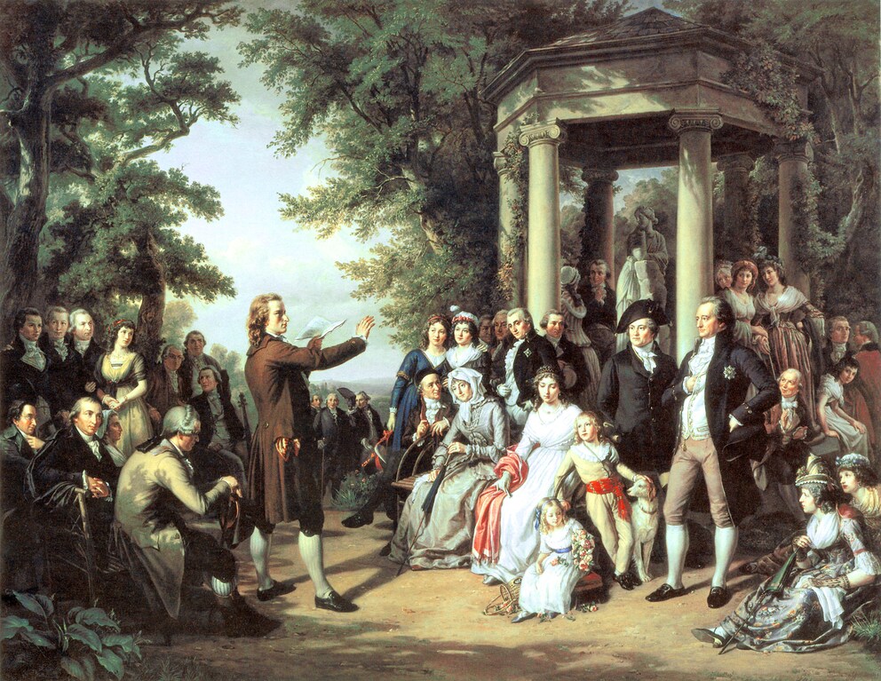Der Weimarer Musenhof, Gemälde von Theobald von Oer, 1860