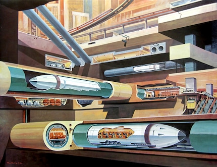 Il nuovo universo 84, 1967: tubi automatici come mezzo di trasporto