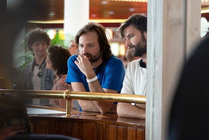 Les frères Duffer Brothers sur le set de « Stranger Things »