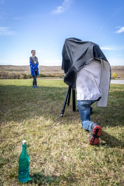 Eine Szene vom Fotoshooting