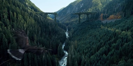 Il paesaggio della Columbia Britannica in un mondo post-apocalittico