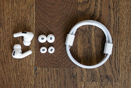 Sono inclusi tre cuscinetti in silicone e il cavo Lightning a USB-C.