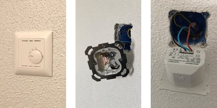 Togli il vecchio termostato Feller, collega il termostato da parete Homematic IP e sei pronto a partire.