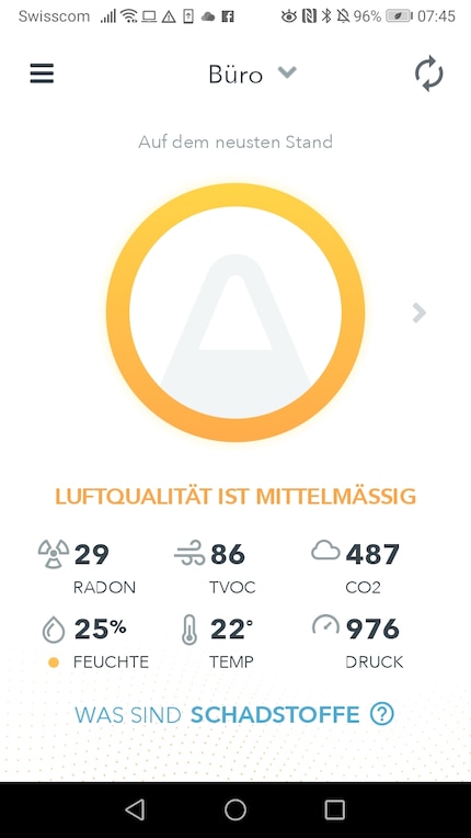 Die Luftqualität ist nur mittelmässig, vor allem wegen der geringen Luftfeuchtigkeit.
