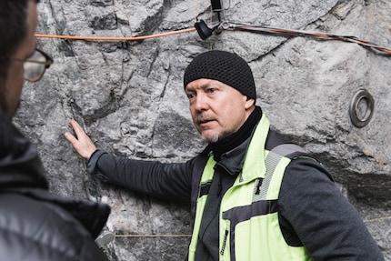 Ingo Blechschmidt dans son élément, la roche