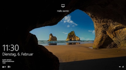 Mit Windows Hello brauchst du kein Passwort mehr, um dich anzumelden.