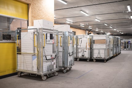Many parcels are waiting to be collected every day.