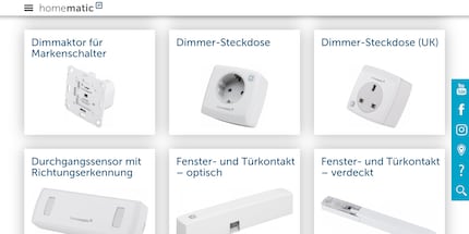 Homematic IP dispose d'une très large gamme de produits domotique pour rendre presque chaque objet intelligent. Source : homematic-ip.com