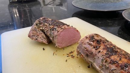Mmh, so muss ein perfekt gegartes Stück Fleisch aussehen.