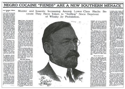 En 1914, le New York Times écrivait encore sur la menace de l'homme noir sauvage cocaïnomane