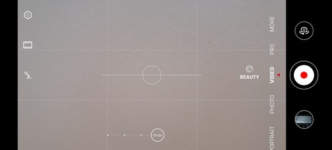 L'interfaccia zoom per video sul Huawei P40 Pro