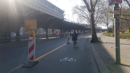 Piste improvisée à Berlin.