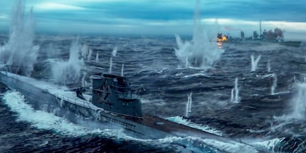 Nave contro sottomarino sull'Atlantico settentrionale