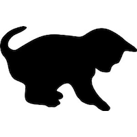 Securit Silhouette Cat (Wandtafel, 46 x 29 cm)