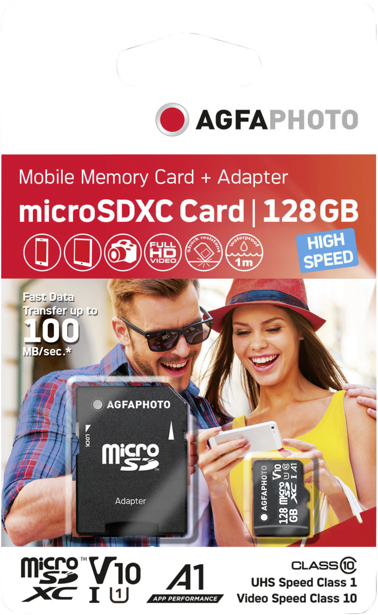 AGFAPHOTO MicroSDXC UHS-I 128GB High Speed Class 10 U1 V10 (microSDXC 128 GB U3 UHS-I) Galaxus
