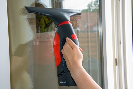 Vileda Windowmatic Power all'aperto.