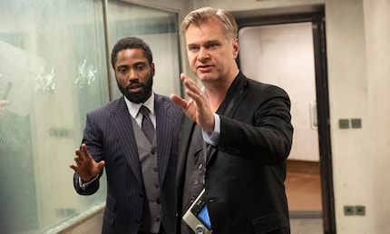 John David Washington und Christopher Nolan