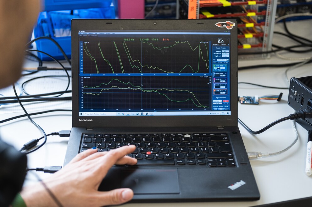 So sieht die Messung in der Software aus