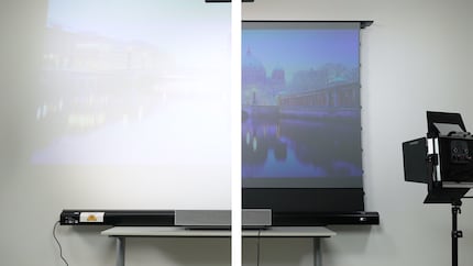 L’immagine senza schermo non va bene. La differenza è quasi esclusivamente il livello di nero migliore della superficie grigio scuro.