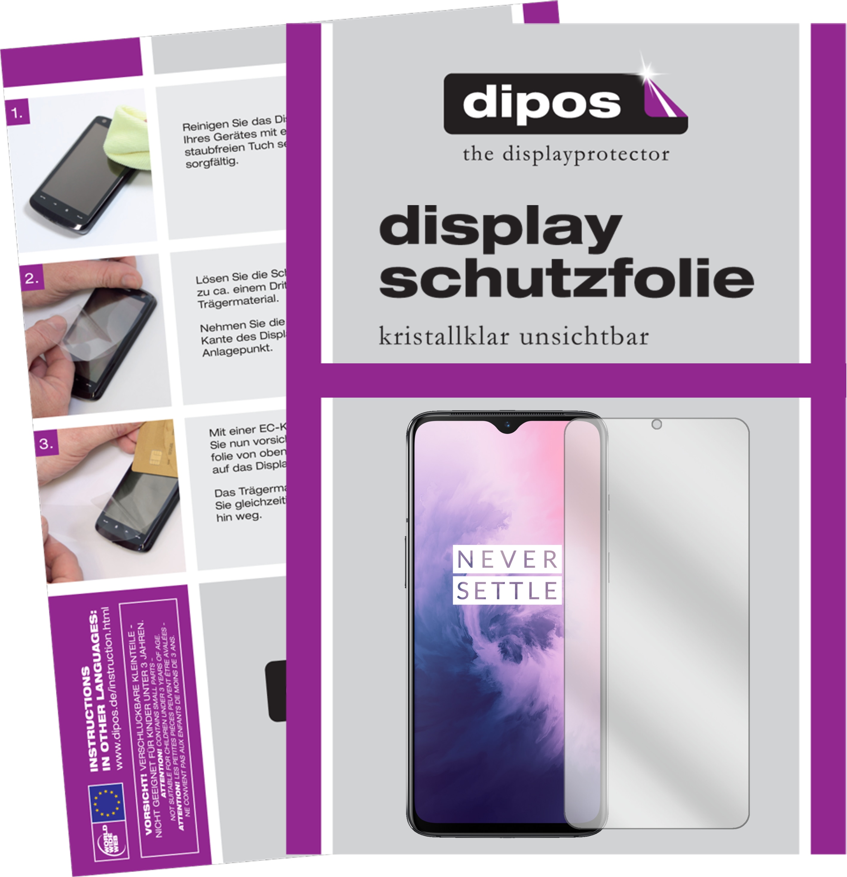 Dipos Displayschutzfolie Crystalclear (6 Stück iPhone 7) Galaxus