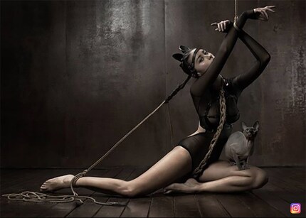 «Rope me - The Black Session». Bild: Martial Lenoir, Lulu Inthesky und Shibari.Study via @charlinemuse