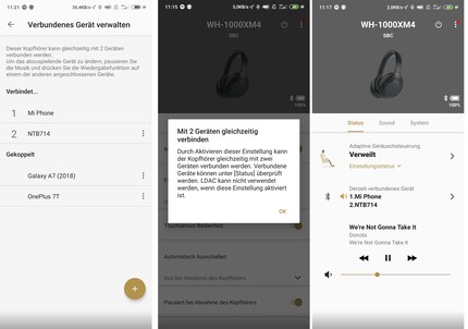  Ecco come appare il multipoint nell'app.