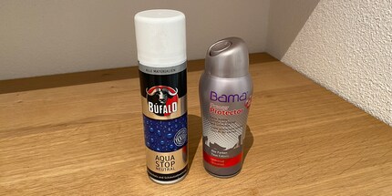 Avec des sprays imperméabilisants pour les vêtements et les chaussures, vous les protégez contre l'humidité et la saleté.