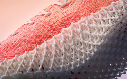 Roter Faden: Detailaufnahme des Futurecraft Strung. Bild: Adidas