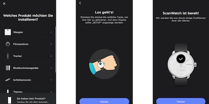 La ScanWatch est allumée, configurée et prête en un rien de temps.