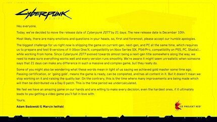 21 days. That’s how much later Cyberpunk 2077 is now set to arrive.
