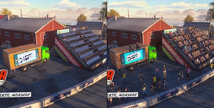 In 120 fps mode, «Dirt 5» suffers a distinct loss in quality. Image: Digital Foundry