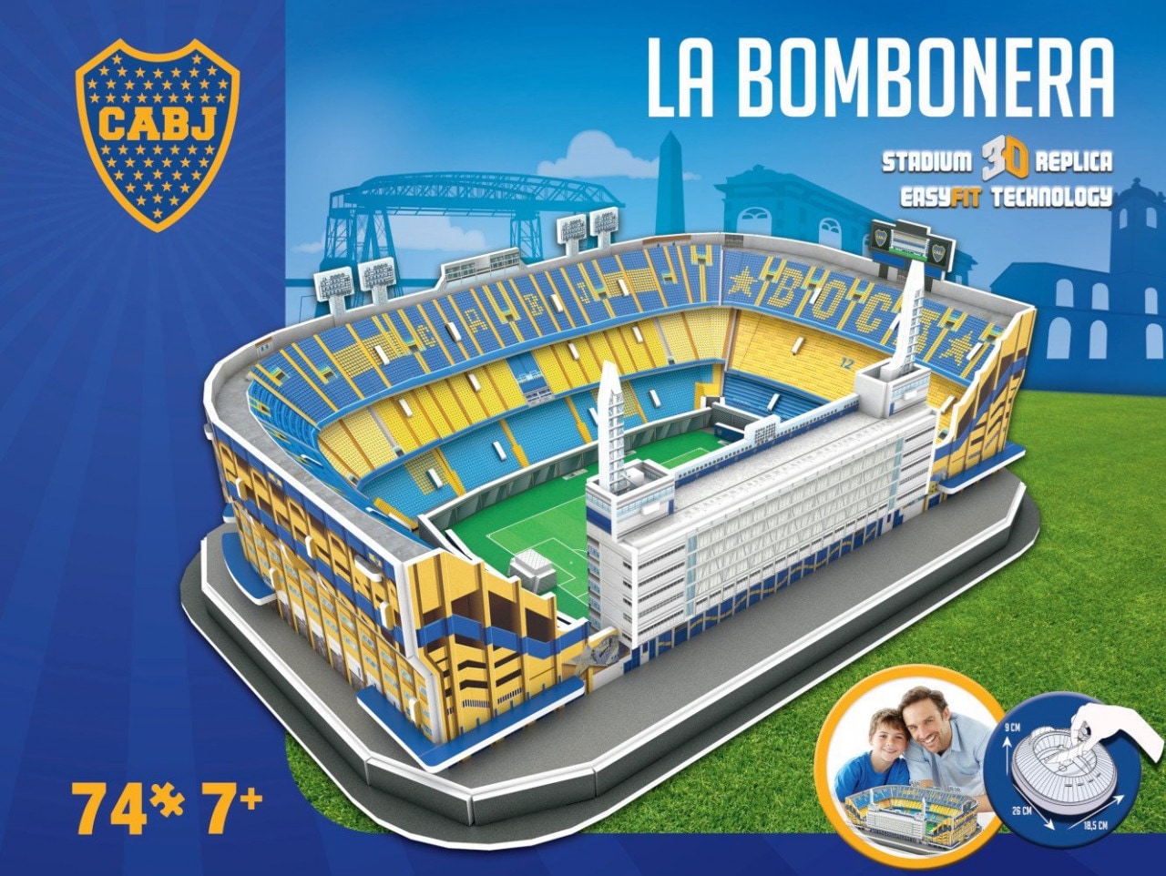 Nanostad Boca Juniors La Bombonera Stadium 3D Puzzle 74 pieces