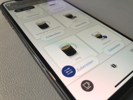 Warum zeigt die App nicht den von mir liebevoll vergebenen vollen Namen (rechts unten) an? Mein «Espresso forte» ist doch kein «Espresso f».