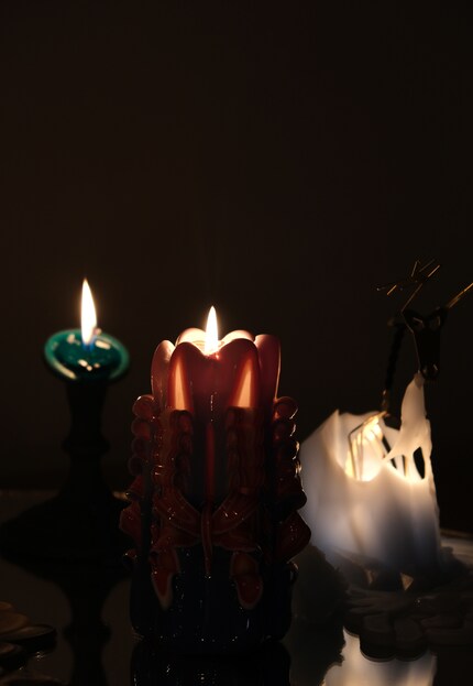 This candle may look like it's on fire, but...