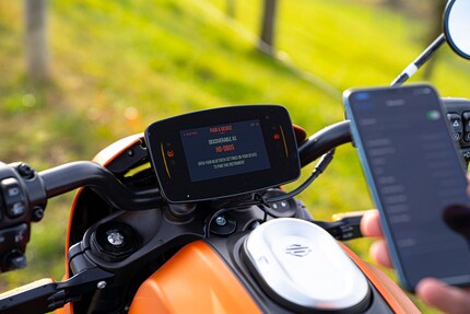 Il display della Harley-Davidson LiveWire.