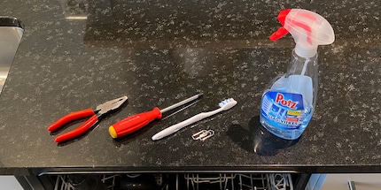 Use it to remove stubborn dirt in and around your dishwasher.