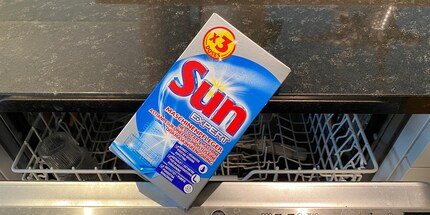 The dishwasher can clean itself with dishwasher cleaner.