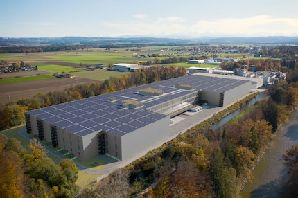 The planned service and distribution center in Utzenstorf (Visualisation)