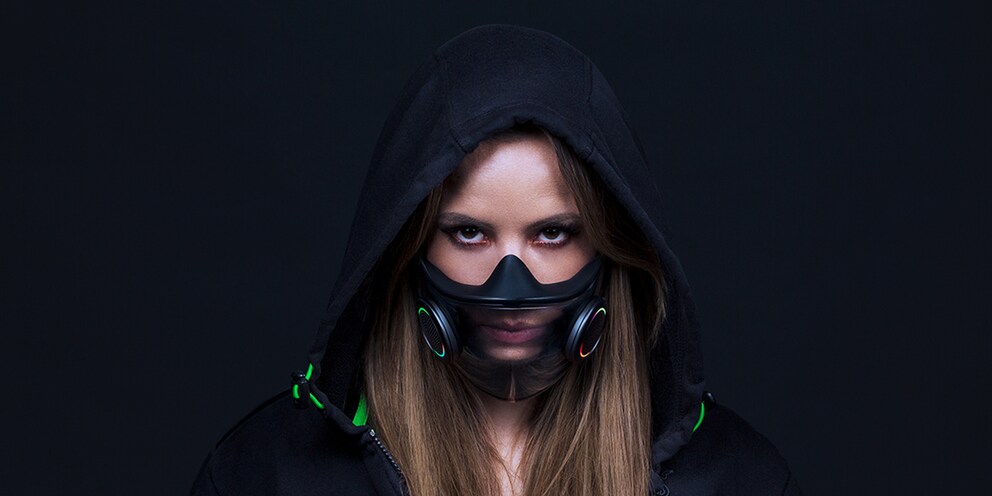 La bouche est visible quand on porte le « Project Hazel ». Source d’image : Razer