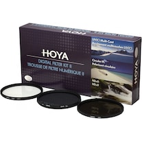 Hoya Digital Filter Kit II (UV, CIR-PL & ND8) Filterset (58 mm, Filtre gris neutre, Filtre polarisant, Filtre UV)