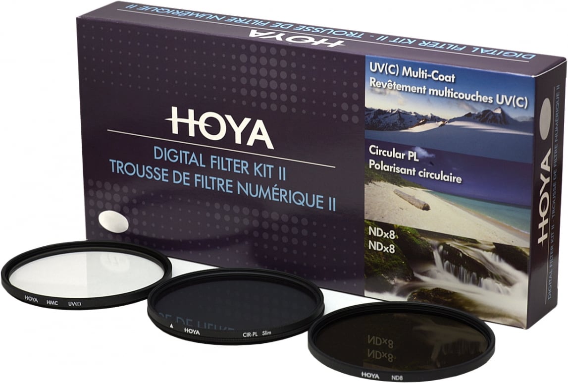 Hoya Digital Filter Kit II (UV CIR-PL & ND8) Filterset (46 mm ND- / Graufilter Polarisationsfilter UV-Filter) Galaxus