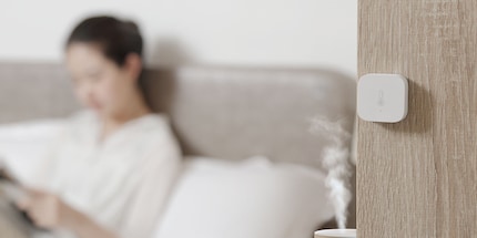 Questo sensore Aqara misura la temperatura, l'umidità e la pressione dell'aria. Immagine: Batna24.com