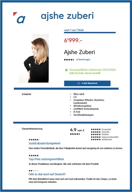 Dank Kreativität gibt es Ajshe jetzt im Sortiment von Digitec Galaxus