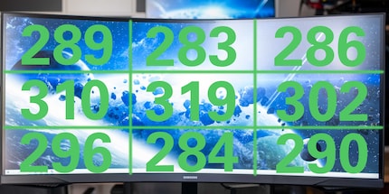 Der Monitor ist relativ homogen ausgeleuchtet.